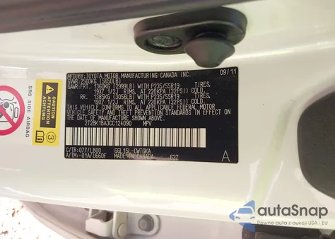 2012 Lexus Rx 350 from USA, damaged, VIN 2T2BK1BA3CC124090